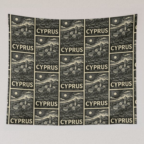 Item preview, Cyprus Linocut Style  designed and sold by Thistle-TShop.