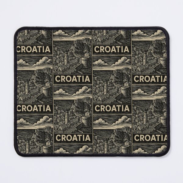 Item preview, Croatia Linocut Style  designed and sold by Thistle-TShop.