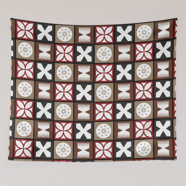 Item preview, Pasifika Motifs Tapa Cloth 2 designed and sold by lolomastudio.