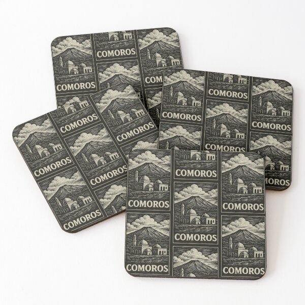 Item preview, Comoros Linocut Style  designed and sold by Thistle-TShop.