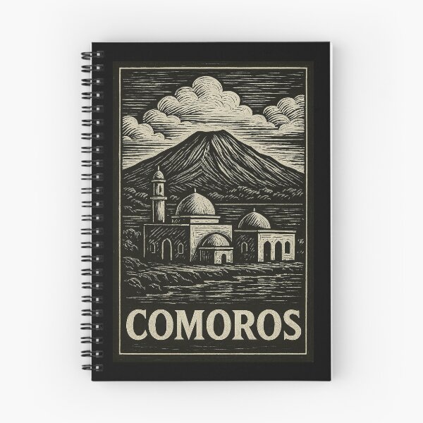 Item preview, Comoros Linocut Style  designed and sold by Thistle-TShop.