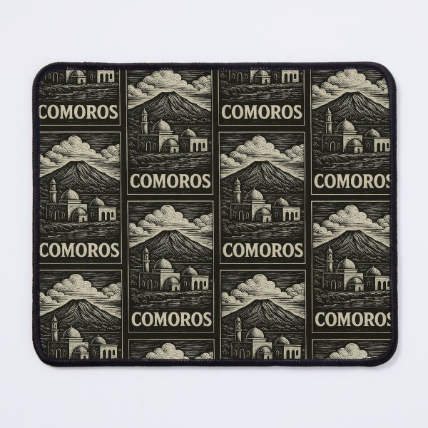Item preview, Comoros Linocut Style  designed and sold by Thistle-TShop.