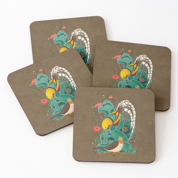Item preview, Velvet Woods: Golden Pheasants on Deep Umber Background  designed and sold by QamarART Paintings.