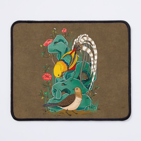 Item preview, Velvet Woods: Golden Pheasants on Deep Umber Background designed and sold by QamarART Paintings.