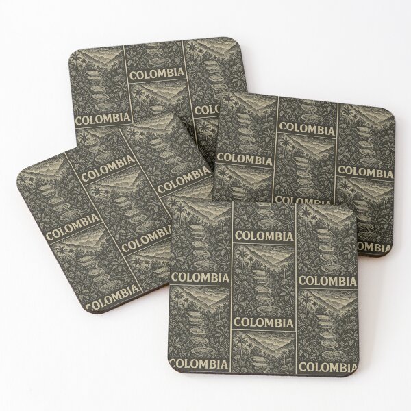 Item preview, Colombia Linocut Style  designed and sold by Thistle-TShop.