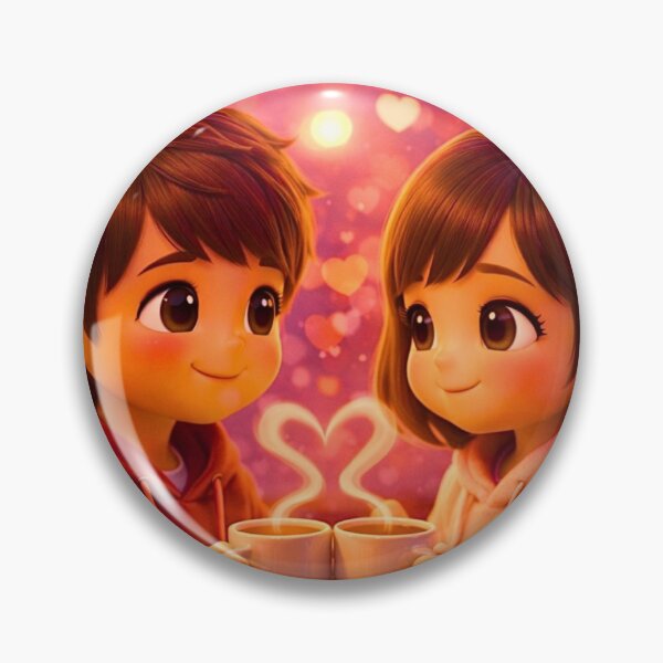 Item preview, Cozy Valentine Coffee Date – 3D Romantic Couple Wallpaper designed and sold by MrCraftyAi.