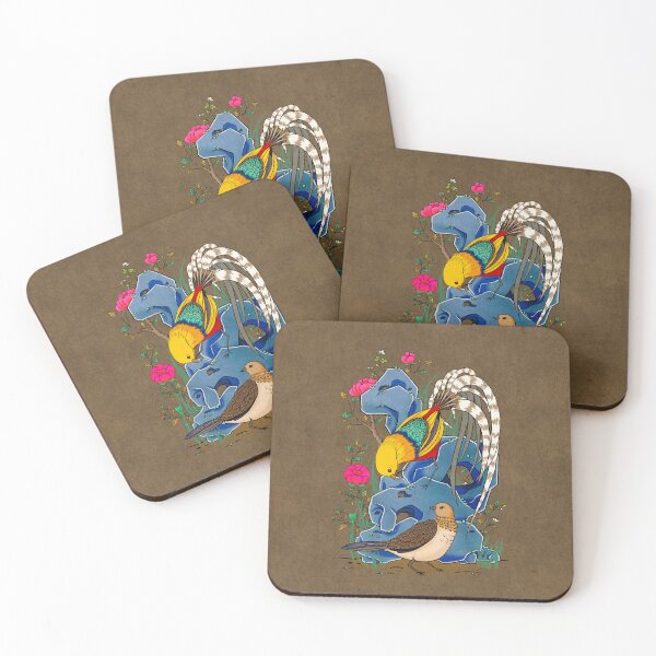 Item preview, Royal Night Harmony: Golden Pheasants on Deep Espresso  designed and sold by QamarART Paintings.