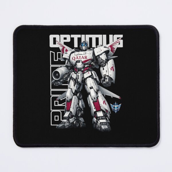 Item preview, Optimus Prime Qatar Jet Mecha – Airline Transformer Sci-Fi Art designed and sold by Transmetalbeast.