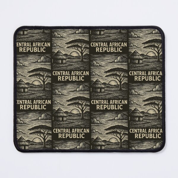 Item preview, Central African Republic Linocut Style designed and sold by Thistle-TShop.