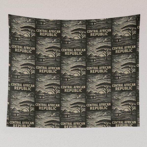 Item preview, Central African Republic Linocut Style  designed and sold by Thistle-TShop.