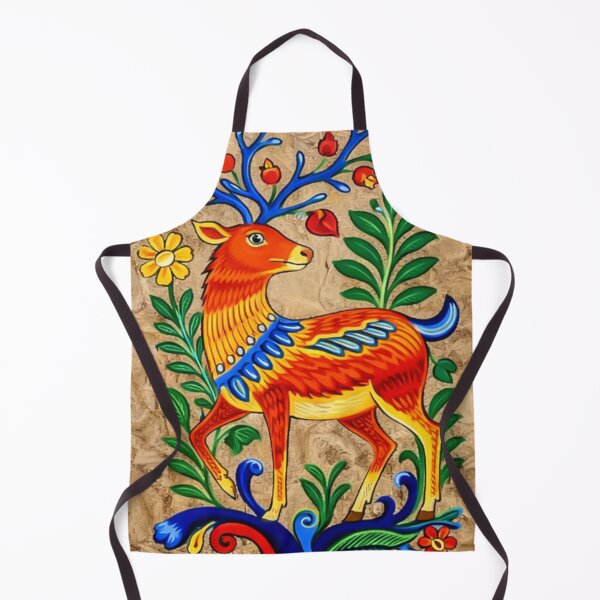 Item preview, Colorful Mexican Deer and Floral Folk Art designed and sold by mythographiaart.