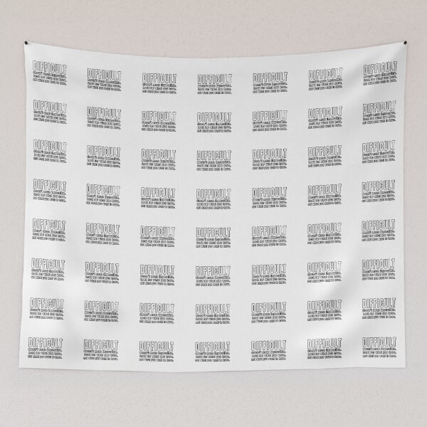 Item preview, Difficult doesn't mean impossible. designed and sold by CATFORLIFEART.