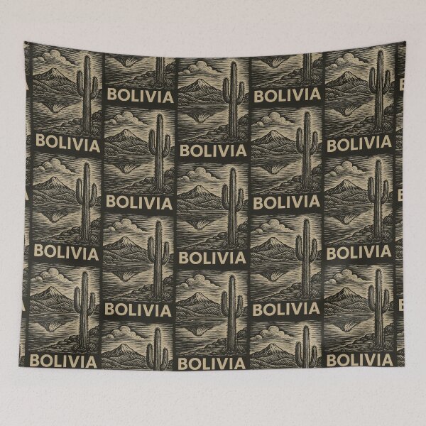 Item preview, Bolivia Linocut Style  designed and sold by Thistle-TShop.