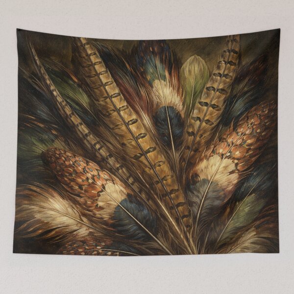 Item preview, Intricate pheasant feather close-up designed and sold by TammyHunterArt.