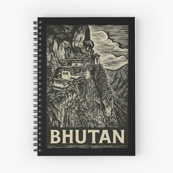 Item preview, Bhutan Linocut Style  designed and sold by Thistle-TShop.