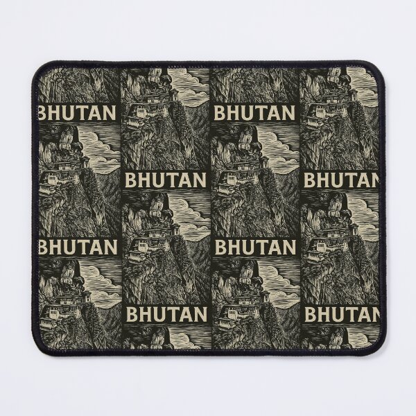 Item preview, Bhutan Linocut Style  designed and sold by Thistle-TShop.
