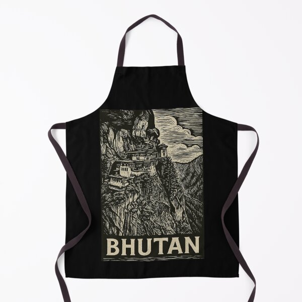 Item preview, Bhutan Linocut Style designed and sold by Thistle-TShop.