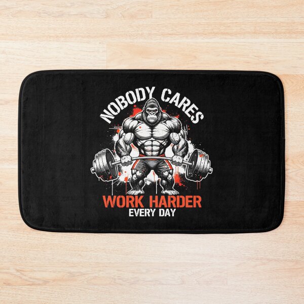 Item preview, Nobody Cares Work Harder Funny Gym Gorilla Workout designed and sold by GrandeDuc.