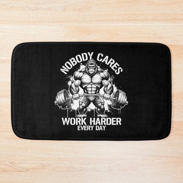 Item preview, Nobody Cares Work Harder Funny Gym Gorilla Workout designed and sold by GrandeDuc.