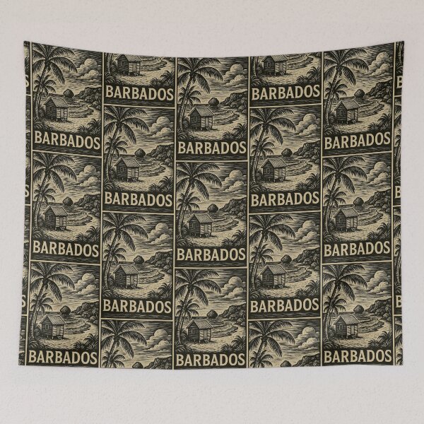 Item preview, Barbados Linocut Style  designed and sold by Thistle-TShop.