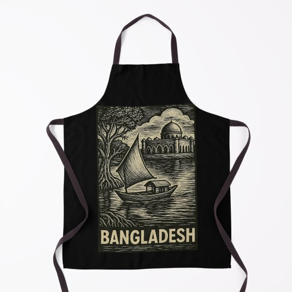 Artikelvorschau, Linolschnitt-Stil aus Bangladesch entworfen und verkauft von Thistle-TShop.