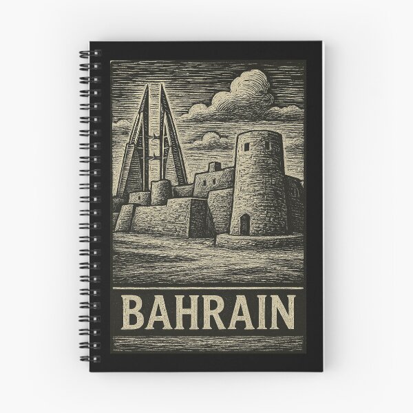 Item preview, Bahrain Linocut Style  designed and sold by Thistle-TShop.
