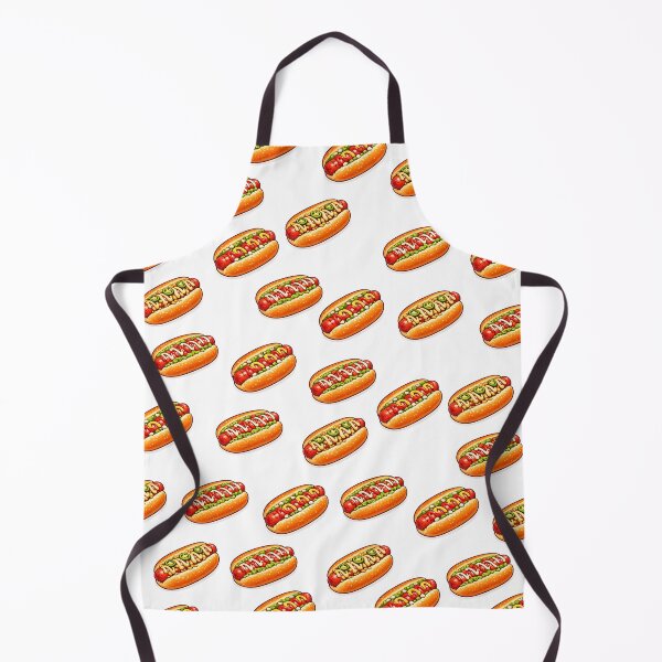 Item preview, Cute Cartoon Hot Dog Pattern – Fun BBQ Food Seamless Repeat Design designed and sold by emmavdh.