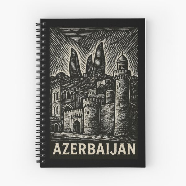 Item preview, Azerbaijan Linocut Style  designed and sold by Thistle-TShop.