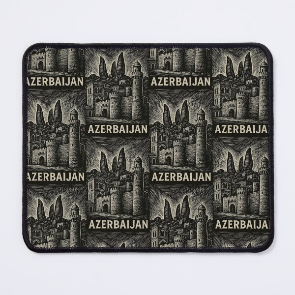 Item preview, Azerbaijan Linocut Style  designed and sold by Thistle-TShop.