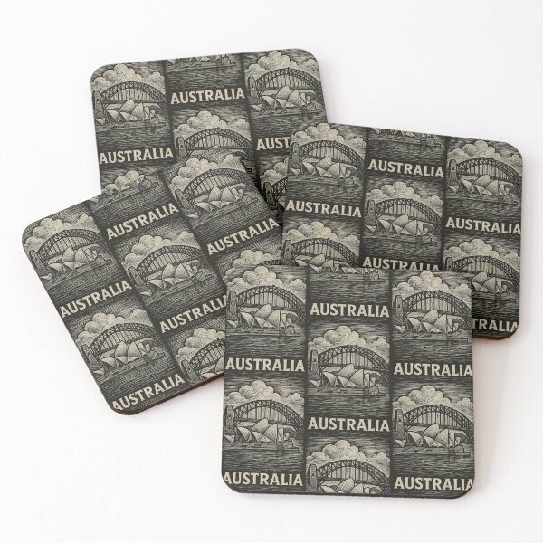 Item preview, Australia Linocut Style  designed and sold by Thistle-TShop.