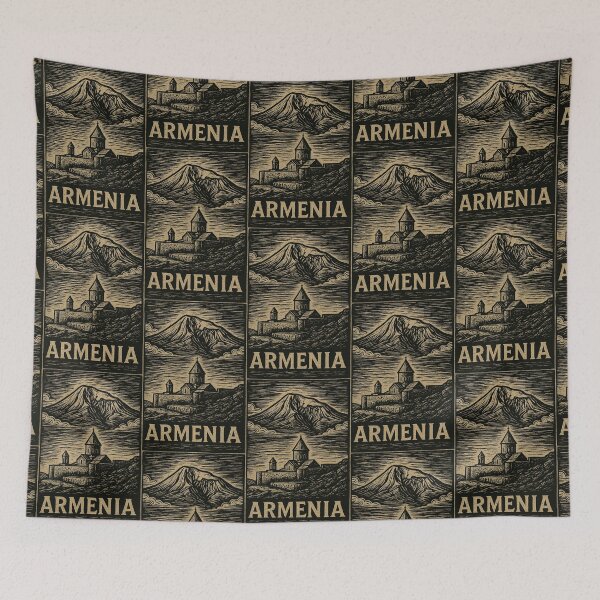 Item preview, Armenia Linocut Style  designed and sold by Thistle-TShop.
