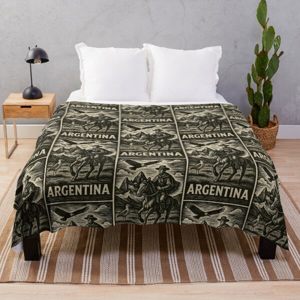 Item preview, Argentina Linocut Style designed and sold by Thistle-TShop.