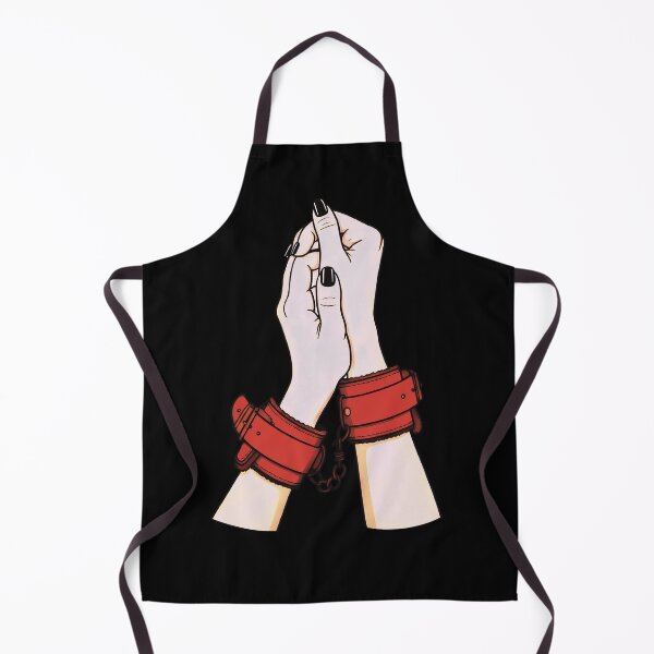 Item preview, Chained Red Leather Cuffs – Bound Hands BDSM Kink Art designed and sold by Hedon77.