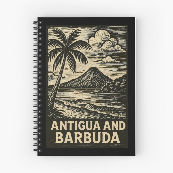 Item preview, Antigua and Barbuda Linocut Style  designed and sold by Thistle-TShop.