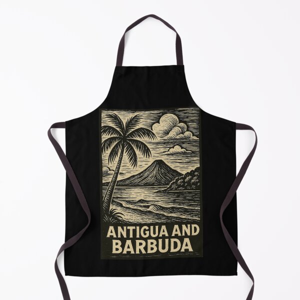 Item preview, Antigua and Barbuda Linocut Style designed and sold by Thistle-TShop.
