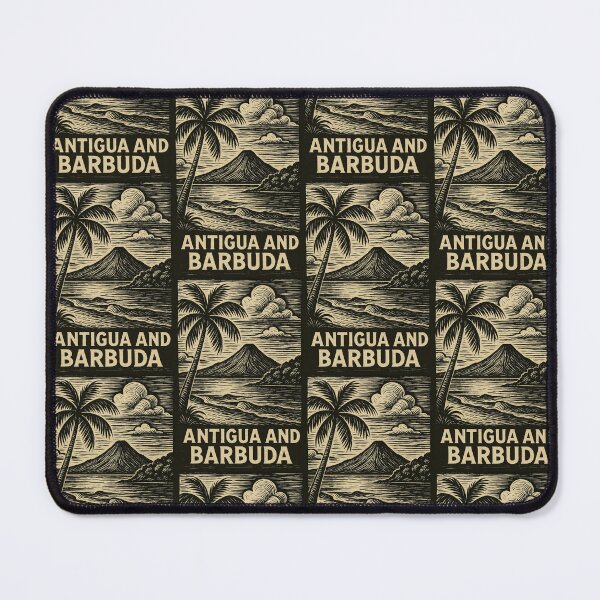 Item preview, Antigua and Barbuda Linocut Style designed and sold by Thistle-TShop.