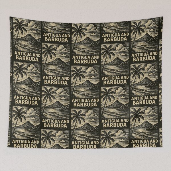 Item preview, Antigua and Barbuda Linocut Style  designed and sold by Thistle-TShop.