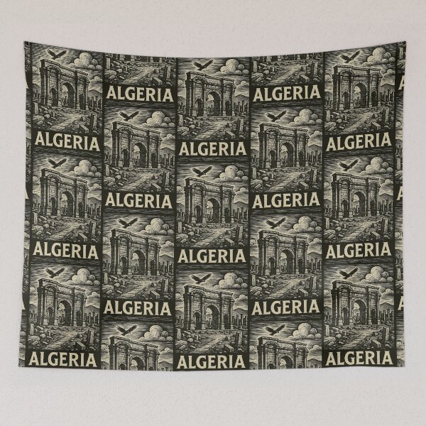 Item preview, Algeria Linocut Style  designed and sold by Thistle-TShop.