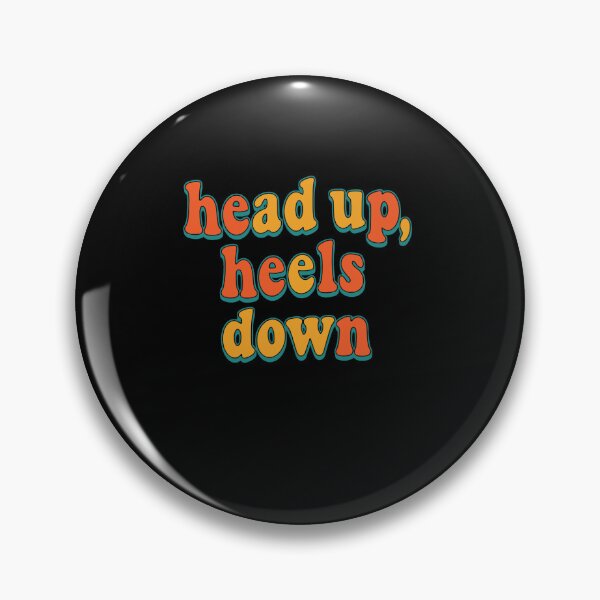 Item preview, Retro Head Up Heels Down Colorful Typography designed and sold by PopStars1993.