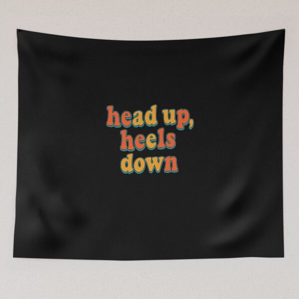 Item preview, Retro Head Up Heels Down Colorful Typography designed and sold by PopStars1993.