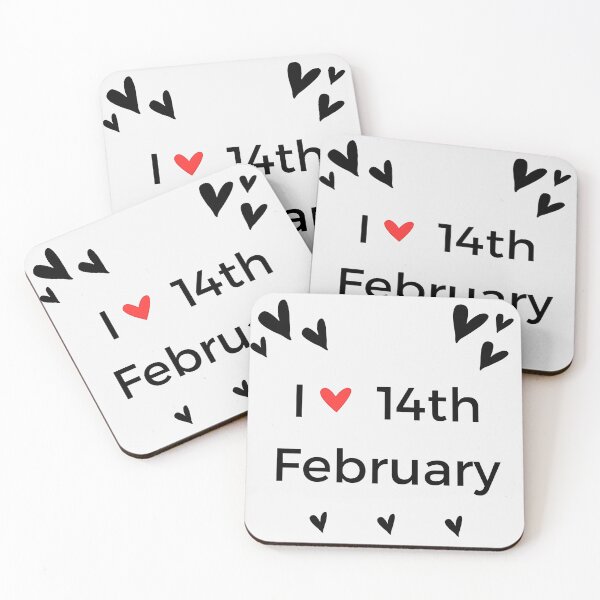 Item preview, Minimalist I Heart 14th February - Modern Valentine's Day Hearts designed and sold by Marie***2905.
