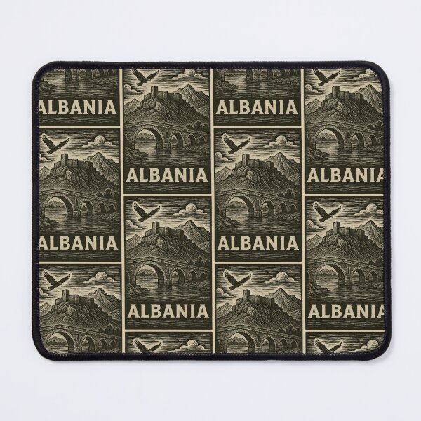 Item preview, Albania Linocut Style designed and sold by Thistle-TShop.