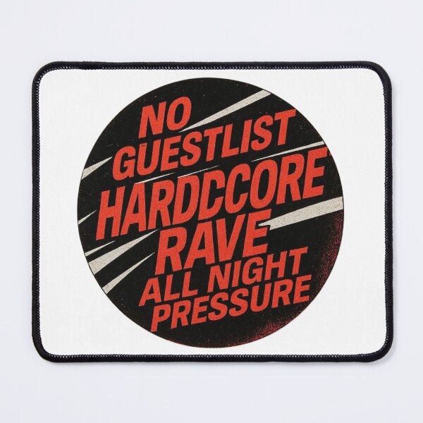 Item preview, No Guestlist Hardcore Rave – Industrial Techno Poster Style Art designed and sold by |TRSSHOP|.