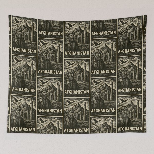Item preview, Afghanistan Linocut Style  designed and sold by Thistle-TShop.