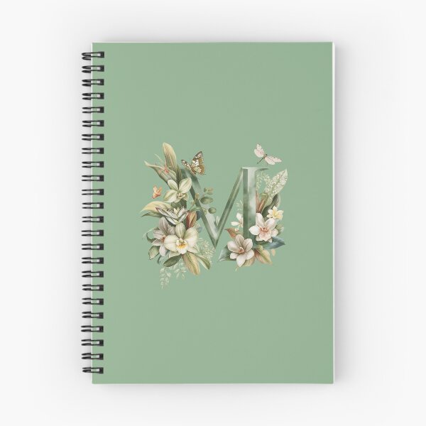 Item preview, Elegant Botanical Letter M Monogram – Floral Orchid & Butterfly Illustration | Nature-Inspired Aesthetic Decor designed and sold by AmenAlways.