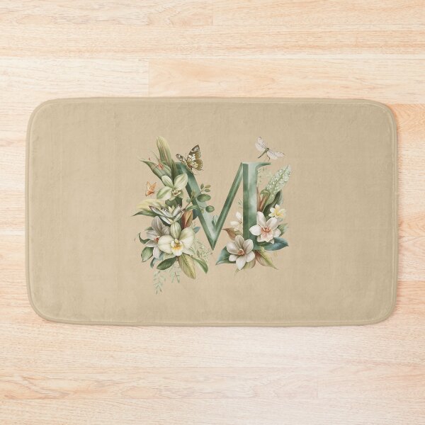 Item preview, Elegant Botanical Letter M Monogram – Floral Orchid & Butterfly Illustration | Nature-Inspired Aesthetic Decor designed and sold by AmenAlways.