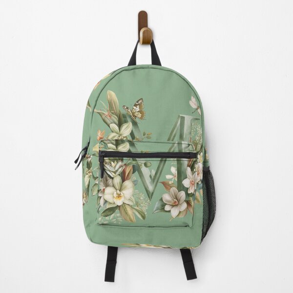 Item preview, Elegant Botanical Letter M Monogram – Floral Orchid & Butterfly Illustration | Nature-Inspired Aesthetic Decor designed and sold by AmenAlways.