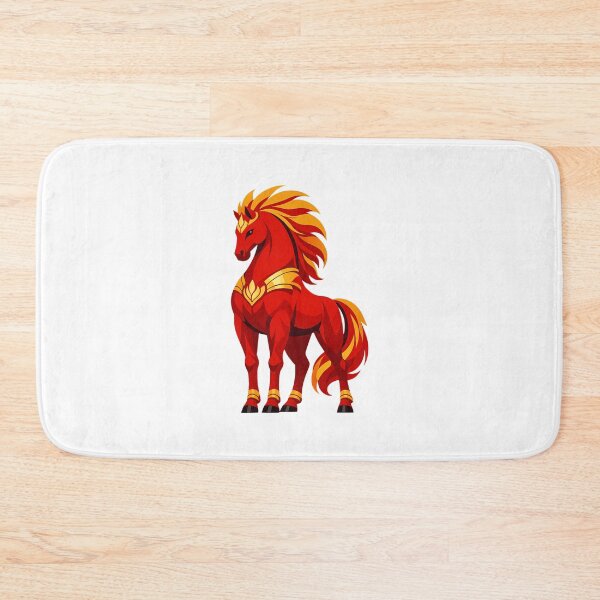 Item preview, Regal Fire Horse Zodiac Warrior – Red and Gold Flame Stallion Art designed and sold by Vendeloc.