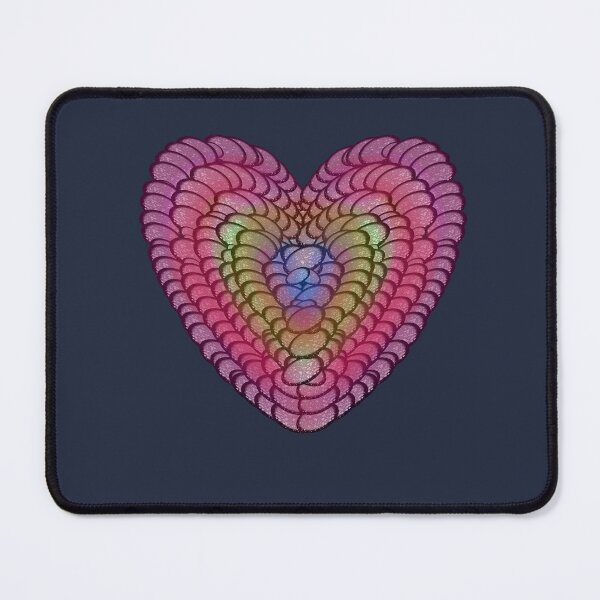 Item preview, Hypnotic Rainbow Scalloped Heart | Abstract Love Art designed and sold by HopeAndHustle.