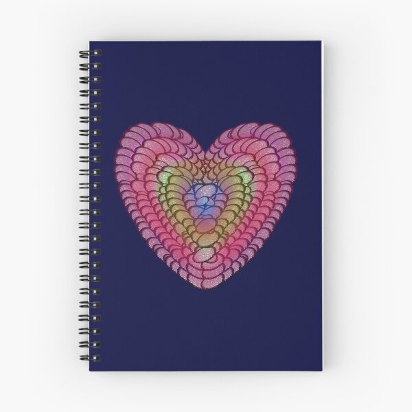 Item preview, Hypnotic Rainbow Scalloped Heart | Abstract Love Art designed and sold by HopeAndHustle.